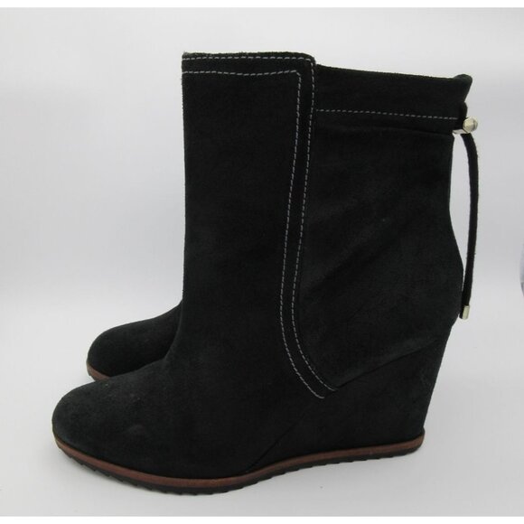 Dr. Scholl's women's Ireland‎ black suede leather wedge ankle boots 10M - Picture 3 of 14
